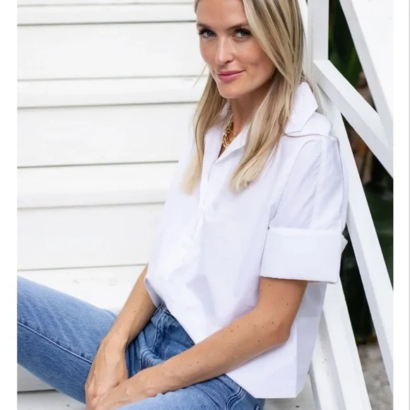 Julia Amory White Antibes Shirt - Picture 6 of 7